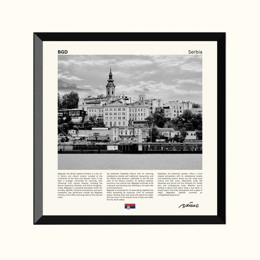 Minijatura crni ram - B&W Beograd Stari grad