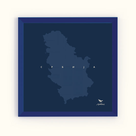 Minijatura teget ram - Mapa Srbije
