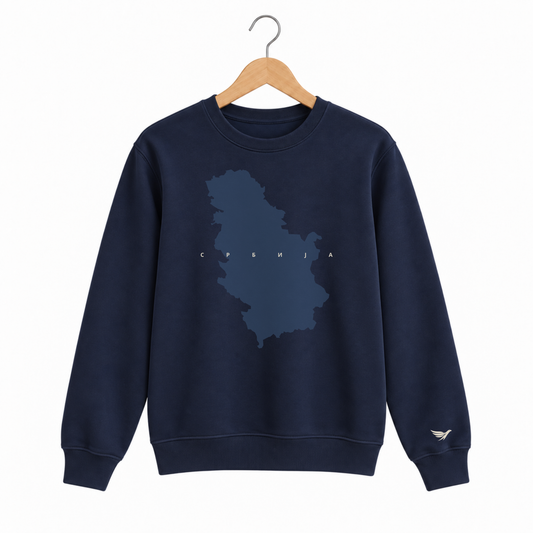 Teget dukserica - Mapa Srbije